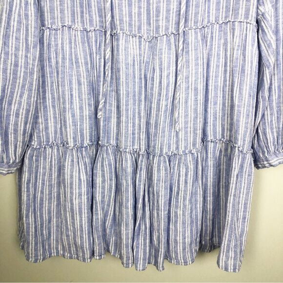 RAILS | Everly Tiered Long Sleeve Tie Dress Ludlow Stripe Women’s Size Small - Picture 6 of 11